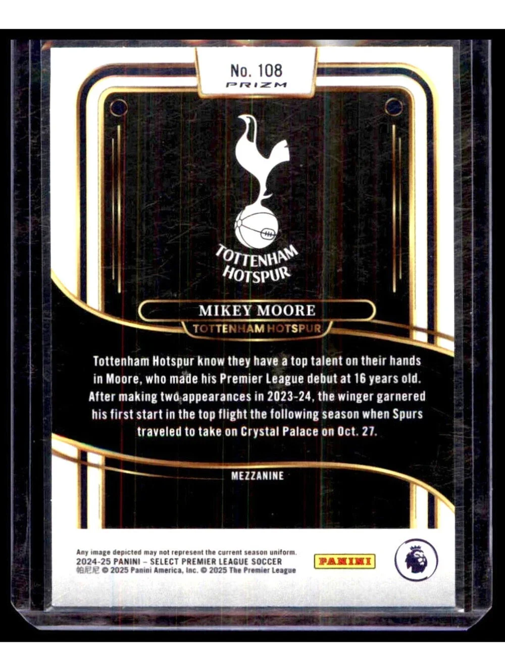2024-25 Panini Mikey Moore Select EPL #108 RC Mezzanine Pink Prizm